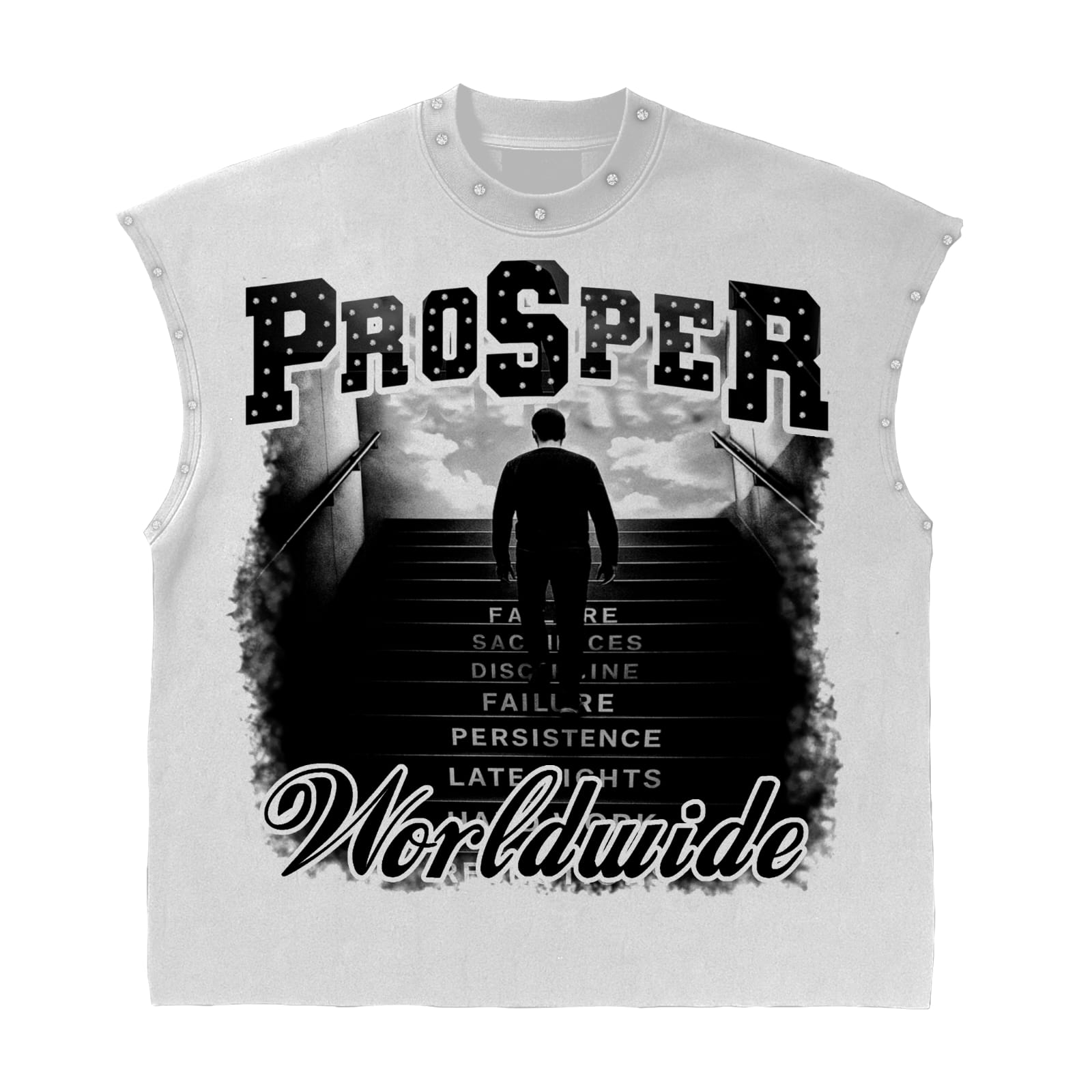 PREVAIL SLEEVELESS TEE WHITE