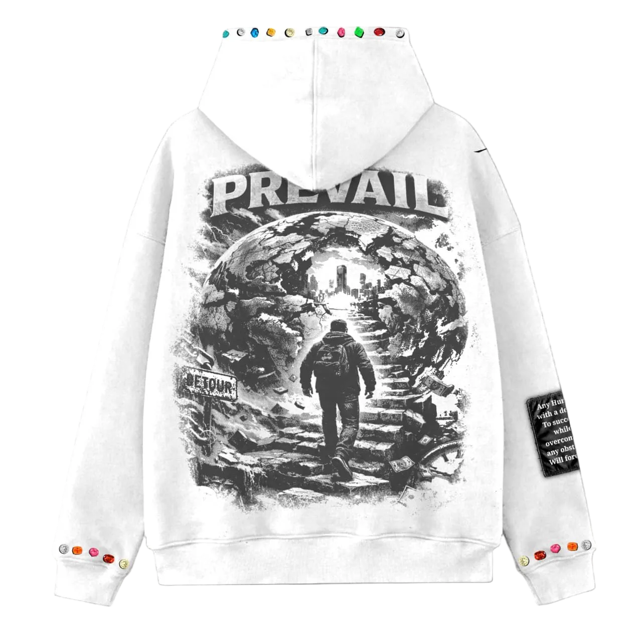 WHITE "DESTINED" GEMSTONE JACKET