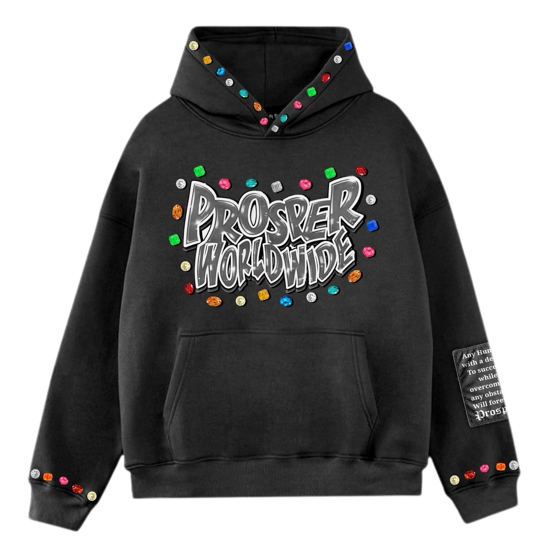 BLACK "DESTINED" GEMSTONE JACKET