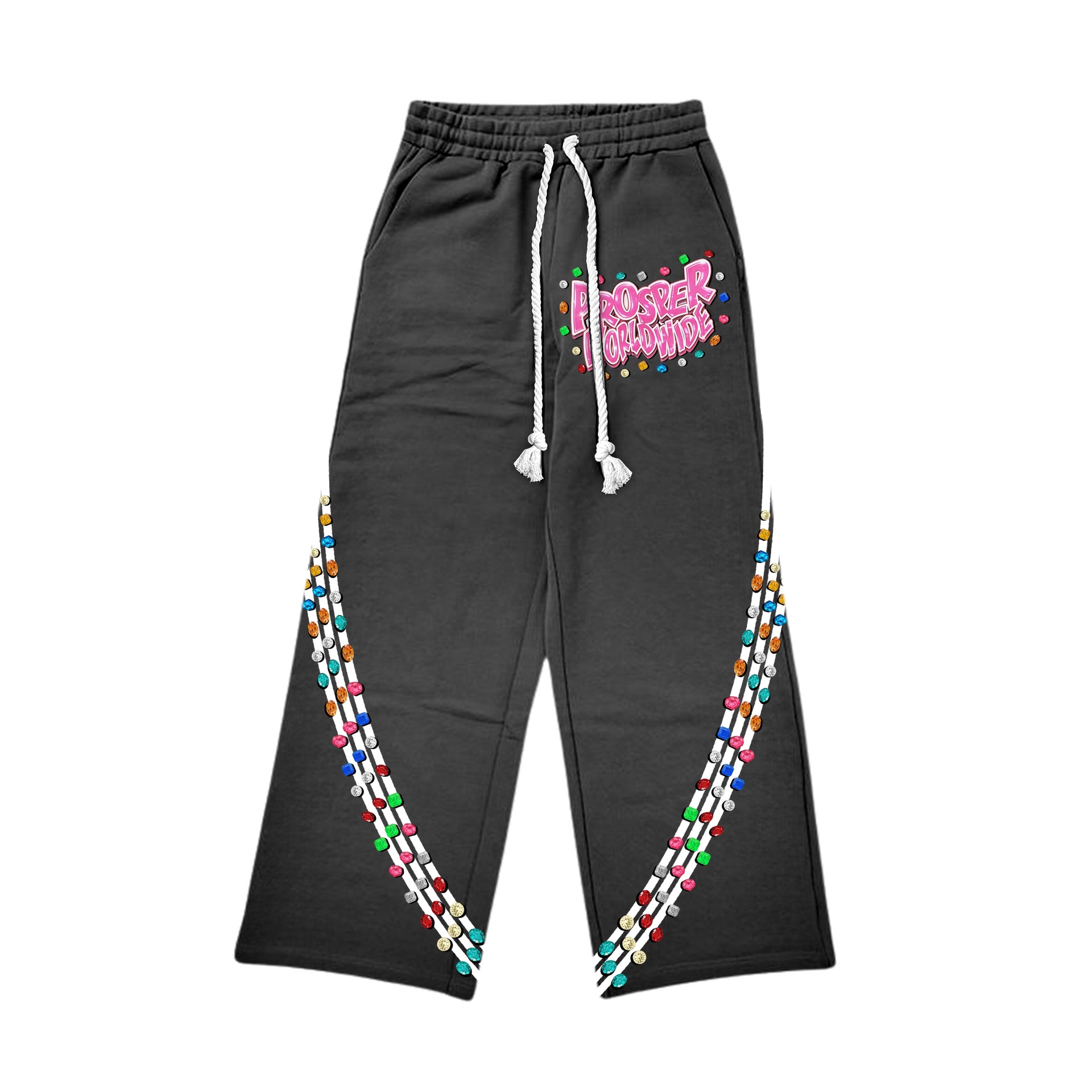 PINK "DESTINED" GEMSTONE PANTS