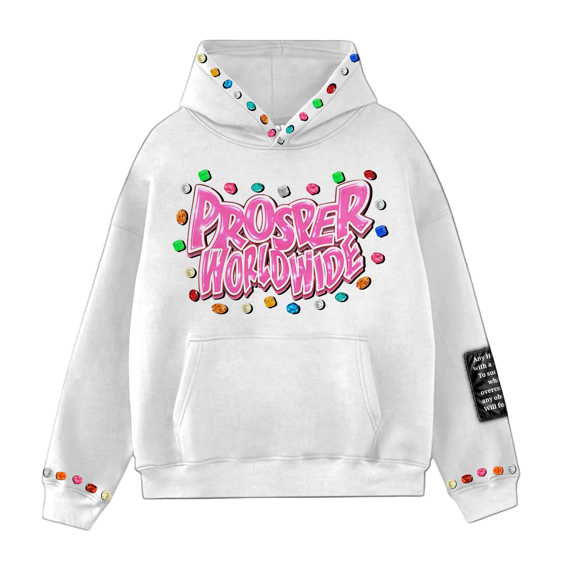 WHITE "DESTINED" GEMSTONE JACKET